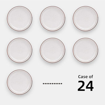 Stoneware Narrow Rim Commercial Grade Dinnerware Brown Speckle, Plate 9 5/8", Case of 24