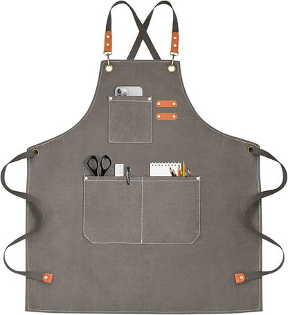 OUNLEN Chef Apron for Men Women Canvas Aprons