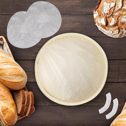 200pcs Reusable Shower Caps for Sourdough Bread Proofing, Plastic Covers