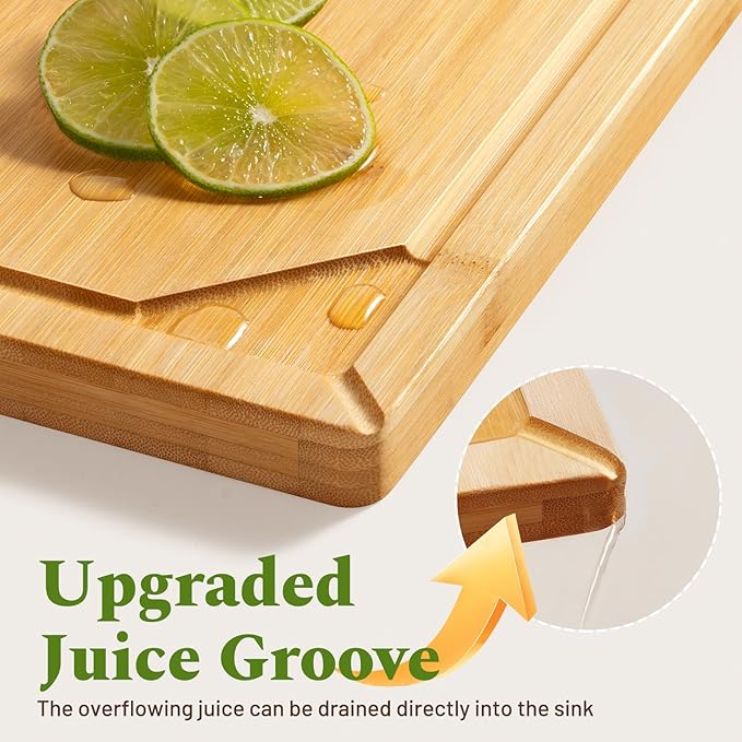 Kikcoin Over Sink Bamboo Cutting Boards