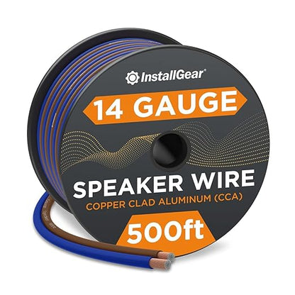 InstallGear 14 Gauge Speaker Wire Cable, 14 AWG Speaker Wire Cable, True Spec