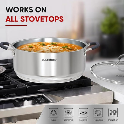 SUNHOUSE - 5.5 Quart Steamer Pots