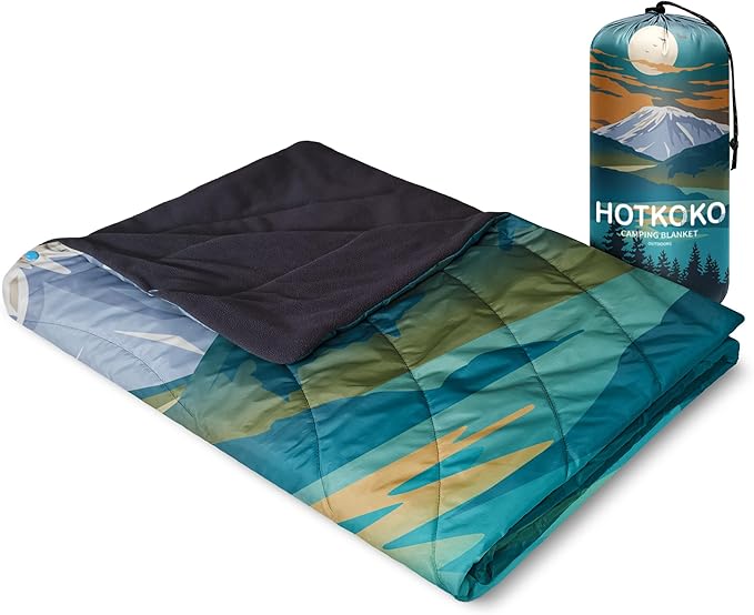 Waterproof Stadium Blanket, Fleece Camping Blanket Wearable Soft Warm Camp Blanket for Outdoor Camping, Picnic, Stadium, Sports, Beach, Car