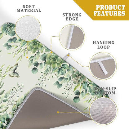 Giwawa Spring Summer Leaf Dish Drying Mat