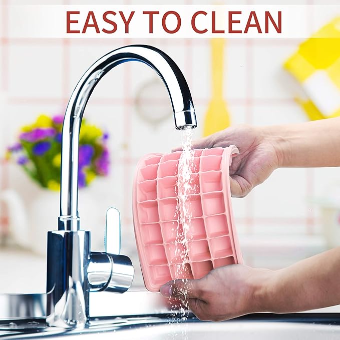 Silicone Ice Cube Tray with Leak-Proof Lid & Storage Bin