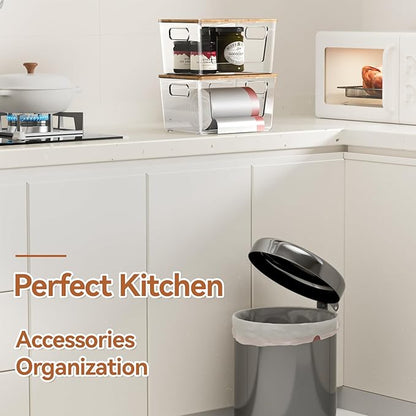 spospo 4 Pack Trash Bag Holder