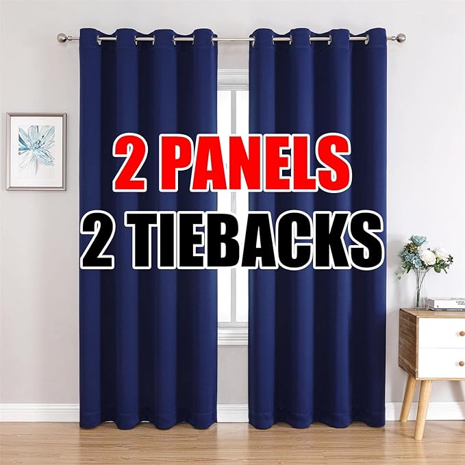 MIUCO Room Darkening Grommet Thermal Insulated Blackout Window Curtains Panels