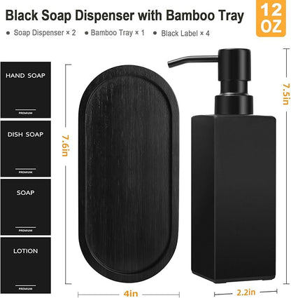 GMISUN Kitchen Soap Dispenser Set, Hand and Dish Soap Dispensers Set,