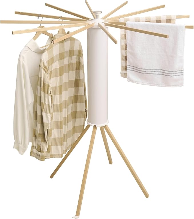 JOOM Four Legs Clothes Drying Rack, Garment Rack Portable and Foldable Space
