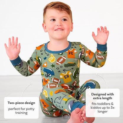 Little Sleepies Two-Piece Pajama Set for Boys & Girls, Soft Viscose from Bamboo Toddler Pajamas for Kids, Family Matching PJs