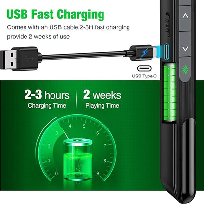 2 in 1 USB Type C Rechargeable Presentation Clicker