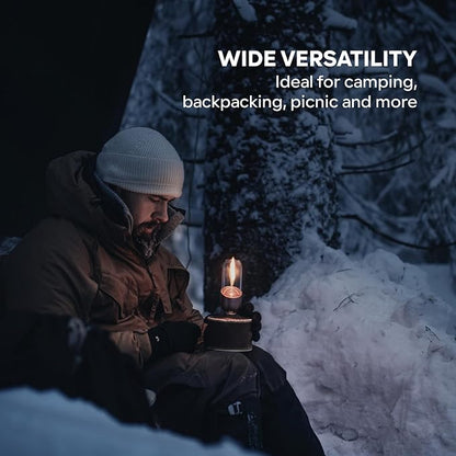 Fire-Maple Orange Camping Lantern Glass, Steel & Aluminum | Propane or Isobutane Fuel Canister Beautiful Lights | NO Mantles Needed | Propane Lanterns for Camping, Emergency Essential