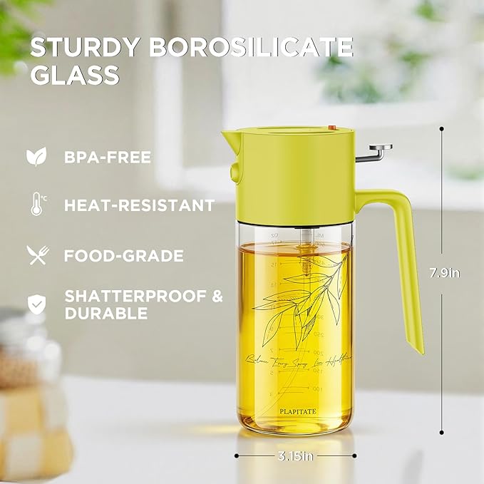 PLAPITATE 17oz/500ml Premium Olive Oil Sprayer