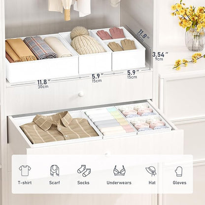 DIMJ Drawer Organizer Clothes