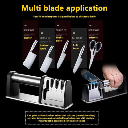 Knife Sharpeners, 4 in 1 Professional Chef's Kitchen Knife Accessories