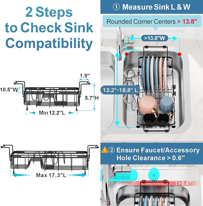 iSPECLE Small Sink Dish Drying Rack