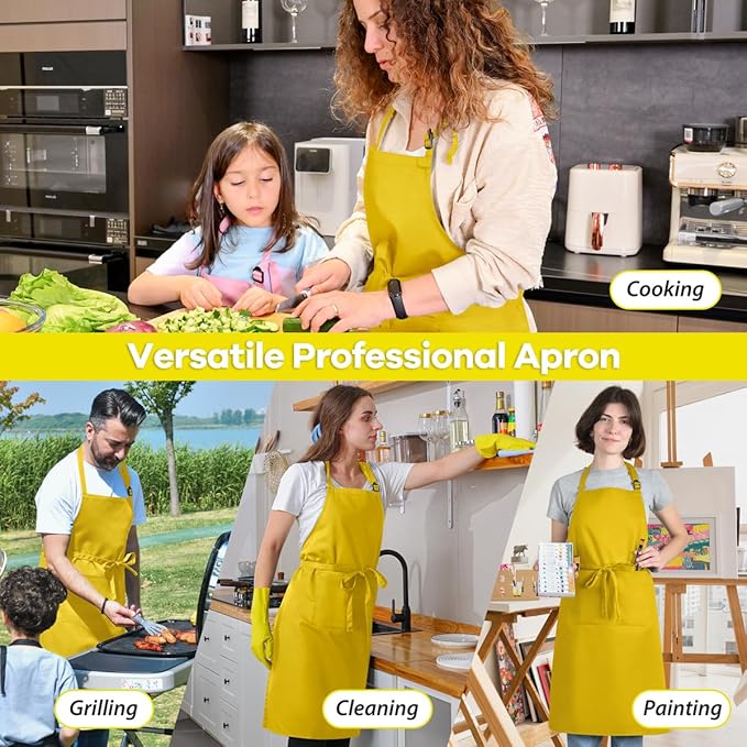 ROTANET Extra Large Apron for Men Adjustable Bib Aprons