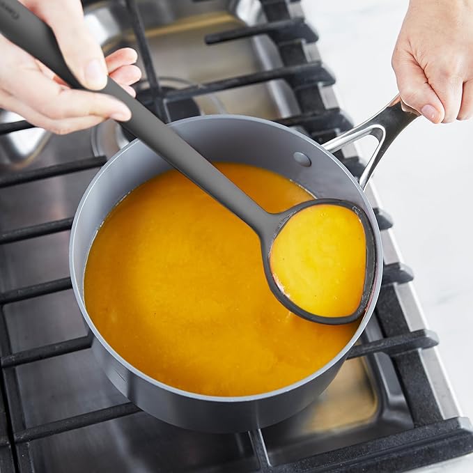 GreenPan Silicone Ladle, Soup Mixing Stirring Serving, Cooking Kitchen Utensil