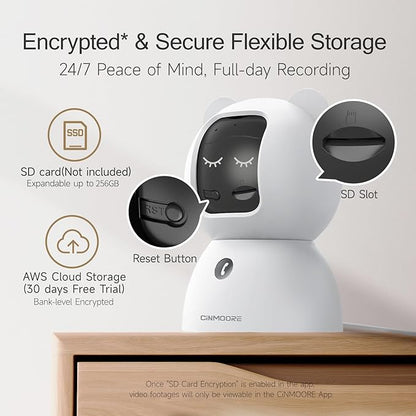 2.5K Indoor Camera 2pack, Non-Subscription AI Person/Pet/Cry Detection