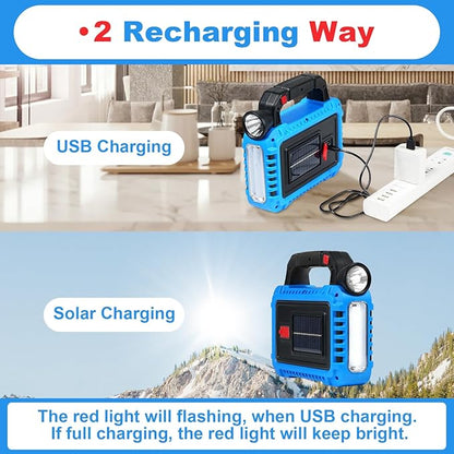 4 Pack Lantern Camping Essentials Accessories Gear Solar Lights, LED Flashlight for Power Outages, Rechargeable Tent Lights for Emergency, Hurricane, Survival Kits, Operated Lamp
