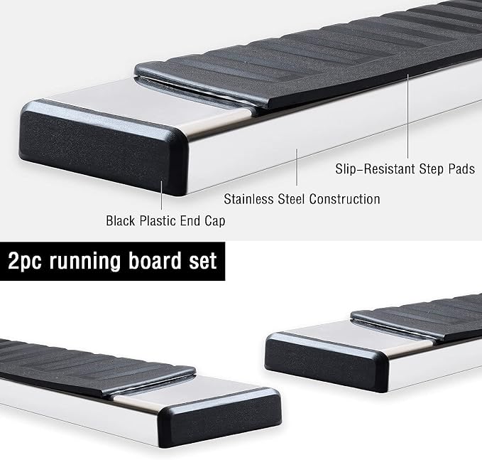 COMNOVA 6" Running Boards Compatible with 2017-2025 Honda Ridgeline SUV. Truck Steps and Running Boards Side Steps Made with Stainless Steel. Truck Side Steps for Ridgeline.