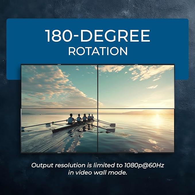 OREI 4K 3x3 Video Wall Controller – HDMI & USB-C Video Wall Processor, 1080p