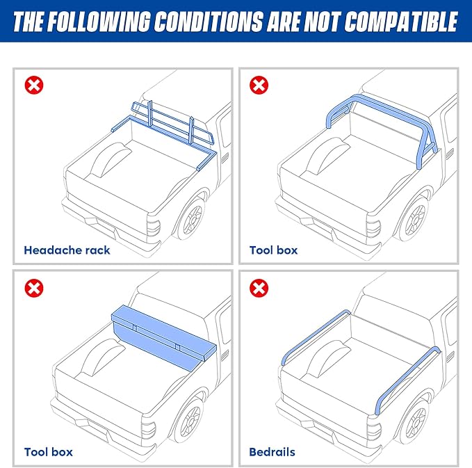 Soft Roll-up Truck Bed Tonneau Cover for Dodge Ram 1500 2002-2018, 1500 Classic 2019-2023, Ram 2500 2003-2023, Ram 3500 2003-2023, Fleetside 8 ft 96.3 98.3 in Bed