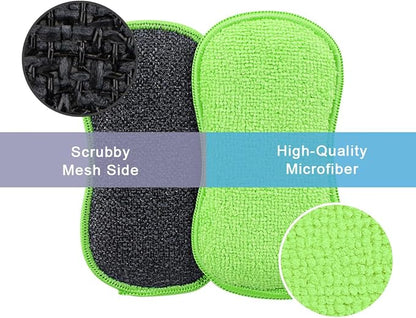 HOMEXCEL 12 Pack Multi-Purpose Scrub Sponges Kitchen Dish Sponge Non-Scratch