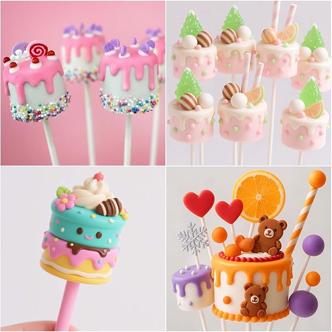 Juome Circle Cake Pop Mold Kit, 8 Cavities Cakesicle Molds Silicone