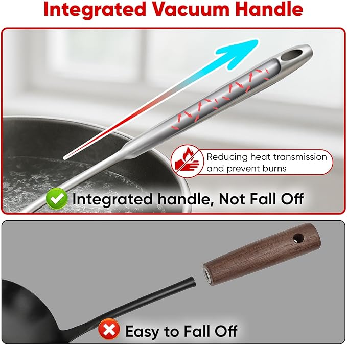 Newness 9 Pcs Cooking Utensils Set, 304 Stainless Steel Kitchen Utensils Set