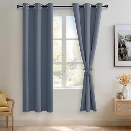 JIUZHEN Dusty Blue Blackout Curtains
