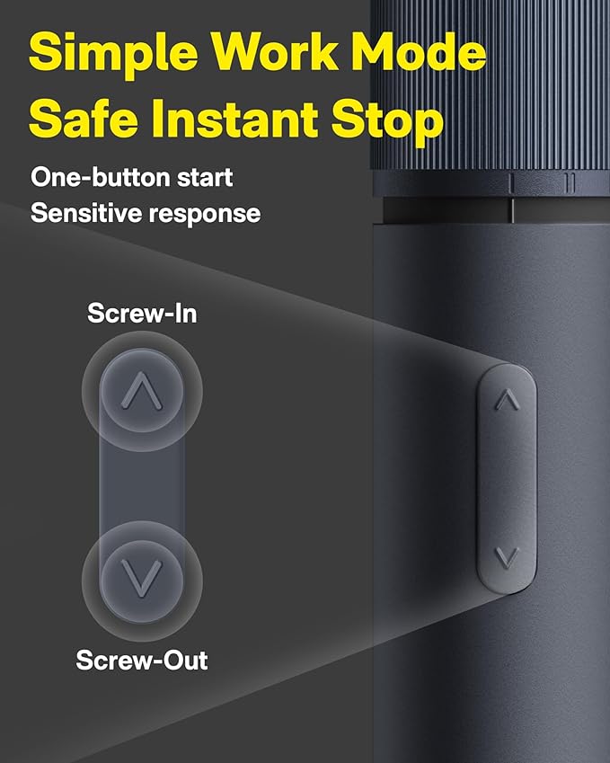 HOTO Electric Screwdriver Kit, Upgraded 1/4'' Hex 25 Bits, Magnetic Lid