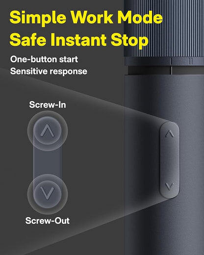 HOTO Electric Screwdriver Kit, Upgraded 1/4'' Hex 25 Bits, Magnetic Lid