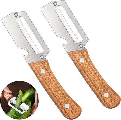 2 Pcs Multifunctional Vegetable Peeler, Stainless Steel Blade Peeler