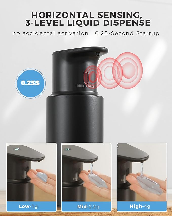 Automatic Liquid Soap Dispenser Touchless, 304 Stainless Steel Bottle Body