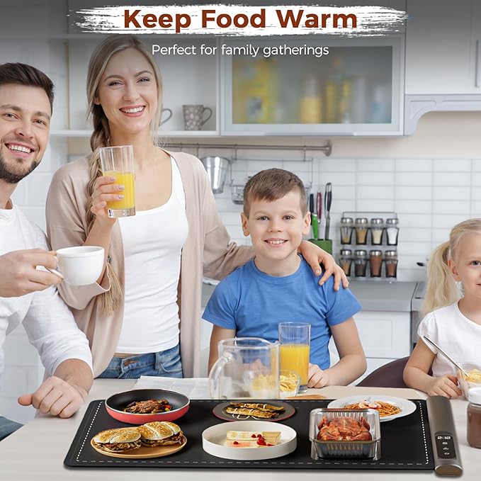 Upgrade Graphene Warming Mat for Food, Food Warming Mat for Countertop