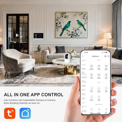 PGST Home Alarm System with T21W HD 5MP Security Camera, Wireless Home Security