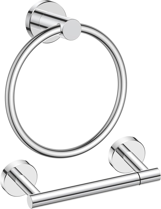 FORIOUS Toilet Paper Holder Wall Mount, SUS304 Stainless Steel Double Post