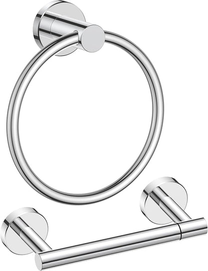 FORIOUS Toilet Paper Holder Wall Mount, SUS304 Stainless Steel Double Post