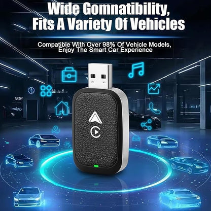Wireless Carplay Adapter for Ferrari Tributo 488 Spider Portofino M 2021-2023 2024 2025 2026, 2 in 1 Android Auto/Carplay Wireless Adapter Auto Reconnect Accessories,White