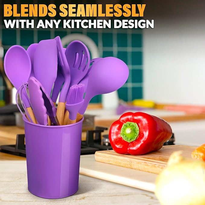 12 Pcs Purple Kitchen Utensils Set