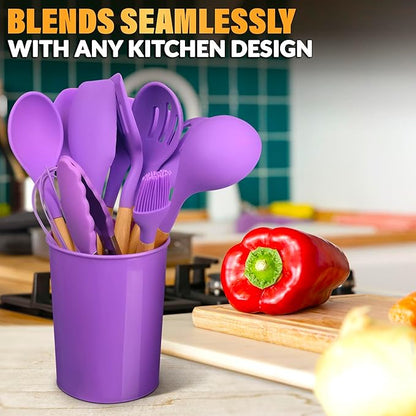 12 Pcs Purple Kitchen Utensils Set