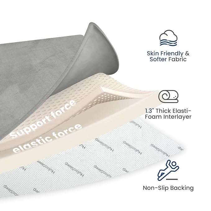 Baby Play Mat for Floor,Extra Large 79"×118" Playroom Mat,Thicker Memory Foam Classroom Mats for Toddler,Infant,Kids,Water Repellent Ultra Soft Coral Velvet,Non-Slip Backing Safe for Crawling(Light Grey)