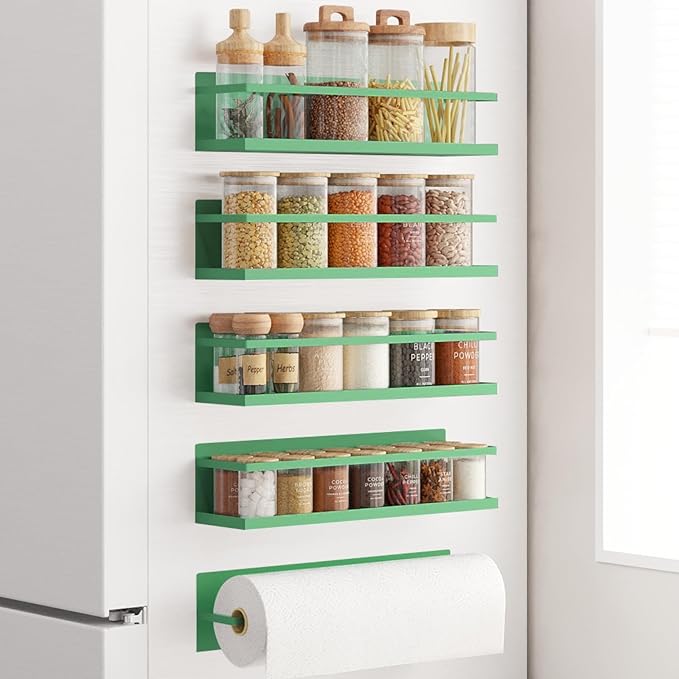 Magnetic Spice Rack For Refrigerator Magnetic Fridge Shelf For Kitchen Spice