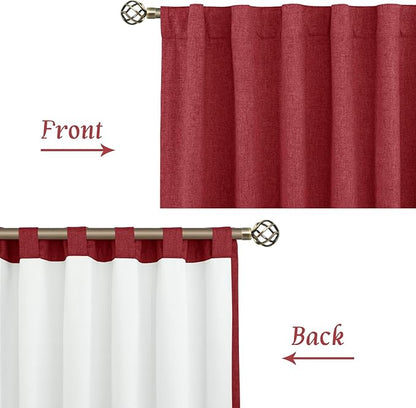 LAMIT Linen Full Blackout Window Curtains