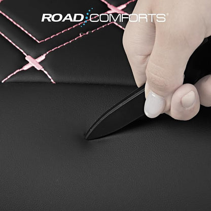 Road Comforts Seat Covers, Premium Leather Car Seat Covers Full Set for Women Girls,Airbag Compatible, Automotive Seat Covers Universal Fit Most Cars,Vans,Truck,SUV
