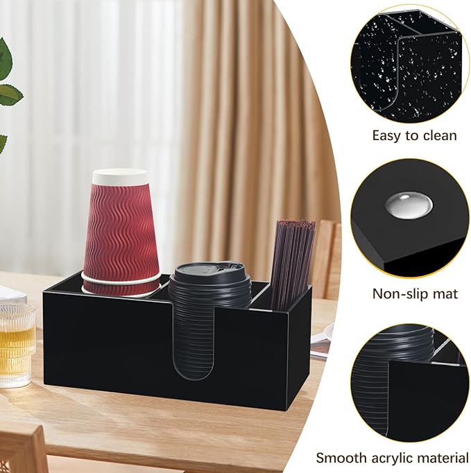 Coffee Bar Accessories and Organizer, Disposable Cup Holder