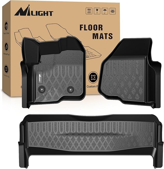 Nilight TPE Floor Mats for Ford F250 F350 F450 SuperCrew Crew Cab 2012 2013 2014 2015 2016 All Weather Custom Fit Heavy Duty Floor Liners