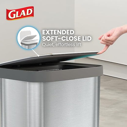 Glad Stainless Steel Step Trash Can, Series 2