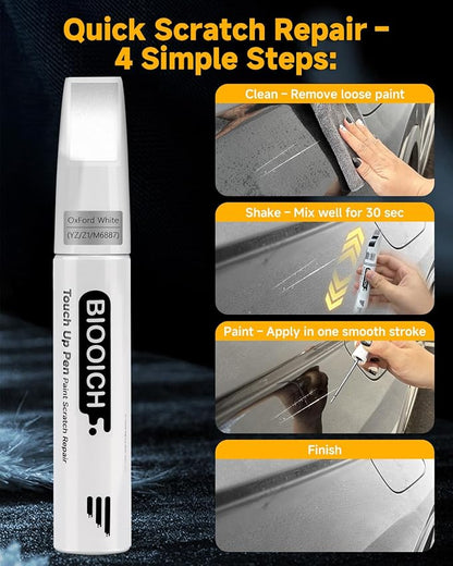Touch Up Paint Pen Exact Color Match Car Chip and Scratch Repair (for Honda, Radiant Red Metallic(R-569M))